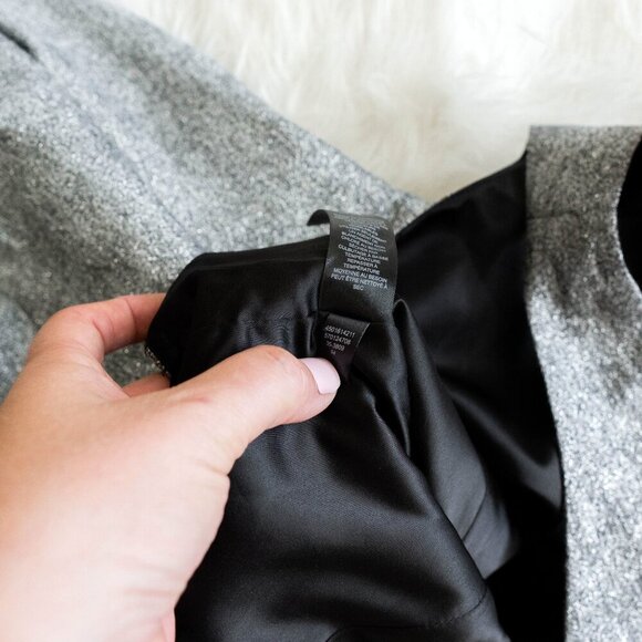 WHITE HOUSE BLACK MARKET SILVER FIT FLARE DRESS SZ 6 - Picture 7 of 8